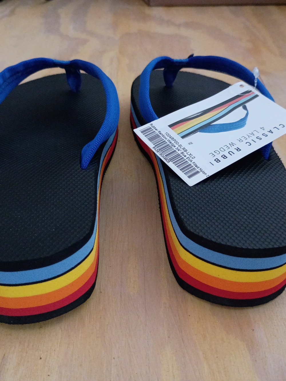 Rainbow Sandals Classic Rubber 4-Layer Wedge – Brand New, Never Worn – Size X-La